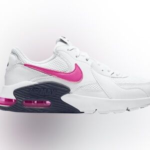 Nike White and Pink Sneakers